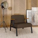 Ver imagem 2 de Poltrona Decorativa Coimbra Preto/cinamomo/marrom - Móveis Arapongas Preto Fosco/cin/suede Marrom