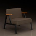 Ver imagem 3 de Poltrona Decorativa Coimbra Preto/cinamomo/marrom - Móveis Arapongas Preto Fosco/cin/suede Marrom