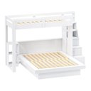 Ver imagem 1 de Beliche Luar 2 Portas 2 Gavetas com Escada Branco - Pnr Móveis