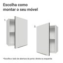 Ver imagem 4 de Armário Aéreo 50cm 1 Porta Branco/branco Veludo Lux Madesa