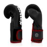 Luva Muay Thai Boxe Fairtex Microfibra Punho Alongado Black Red Tamanho 10 Oz - 4