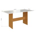 Ver imagem 4 de Conjunto Sala de Jantar 1 Mesa 6 Cadeiras Viena Amarelo/Freijó/Off White/Preto