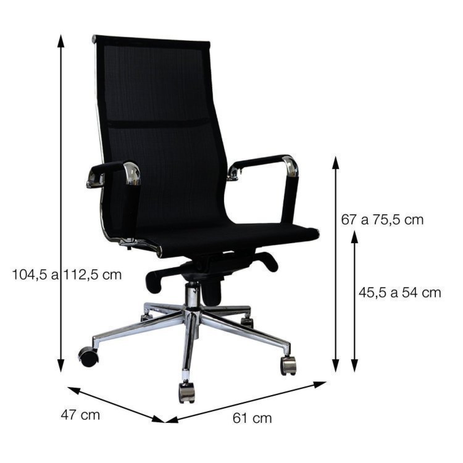 Kit 8 Cadeiras para Escritório Presidente Esteirinha Tela Mesh 3303 - 4