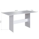 Ver imagem 4 de Conjunto Sala de Jantar 1 Mesa 6 Cadeiras Viena Branco/Linho