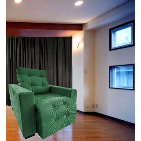 Poltrona Amamentação Retratil E Reclinavel Sala Quarto Mamae Sofia Verde