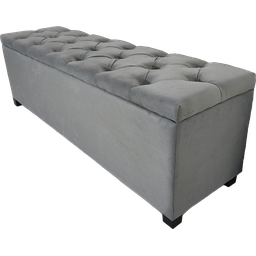 Baú Clássico Tamanho Queen 160x40x45cm Na Cor Cinza - Elegância Para Sua Casa - 1