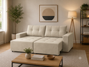 Ver imagem 1 de Sofa Hawai 1.80 Nobly Veludo Bege