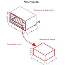 Ver imagem 3 de Forno Elétrico de Bancada Top 127v 48l Black - Fogatti