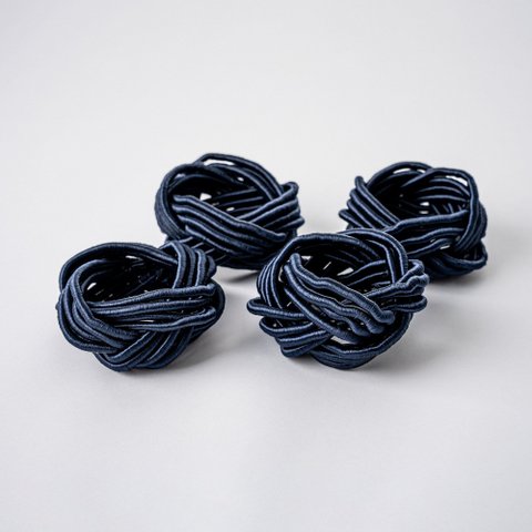 Jogo Porta-guardanapo de Poliéster 4 Peças – Elegância para Mesa Posta Azul Marinho Jogo Azul Marinh
