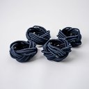 Ver imagem 1 de Jogo Porta-guardanapo de Poliéster 4 Peças – Elegância para Mesa Posta Azul Marinho Jogo Azul Marinh