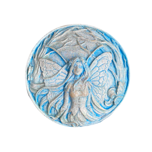 Porta Joias Fada 9 Cm Redondo em Resina - Escolha a Cor:fada Azul
