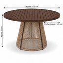 Ver imagem 3 de Mesa Laguna Alumínio Tampo Ripado 120cm Pintura Eletrostática Trama Original