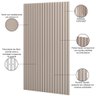 Painel Ripado de Madeira para Sala Quarto 134x250cm Bairon D03 Fendi - Lyam Decor - 4