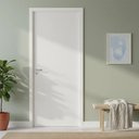 Ver imagem 1 de Kit Porta de Madeira Reversível com Batente 8cm Regulável e Fechadura 210x80cm Smart Pinhal Branco