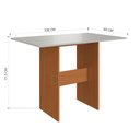 Ver imagem 4 de Conjunto Sala de Jantar 1 Mesa Tampo MDF Retangular 4 Cadeiras Viena Amarelo/Freijó/Off/Linho