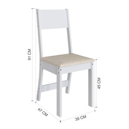 Conjunto Sala de Jantar 1 Mesa 4 Cadeiras Viena  - 6