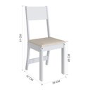 Ver imagem 7 de Conjunto Sala de Jantar 1 Mesa 4 Cadeiras Viena Branco/Linho