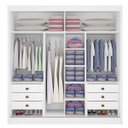 Ver imagem 2 de Guarda Roupa Casal Espelhado 2 Portas 6 Gavetas - Las Vegas-branco - Móveis D'doro