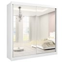 Ver imagem 1 de Guarda Roupa Casal Espelhado 2 Portas 6 Gavetas - Las Vegas-branco - Móveis D'doro
