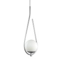 Ver imagem 3 de Lustre Pendente On Drop - Prata com Globo de Vidro Branco - 4126-15-br