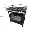 Ver imagem 4 de Fogão 2 Bocas Duplas Cefaz com Forno Linha Gold Baixa Pressão CFZG-117