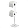 Porta Papel Higienico de Chão Duplo Suporte Branco Oslo - 2