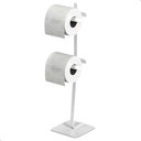 Ver imagem 2 de Porta Papel Higienico de Chão Duplo Suporte Branco Oslo