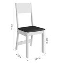 Ver imagem 6 de Conjunto Sala de Jantar 1 Mesa 4 Cadeiras Viena Branco/Preto