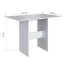 Ver imagem 4 de Conjunto Sala de Jantar 1 Mesa 4 Cadeiras Viena Branco/Preto