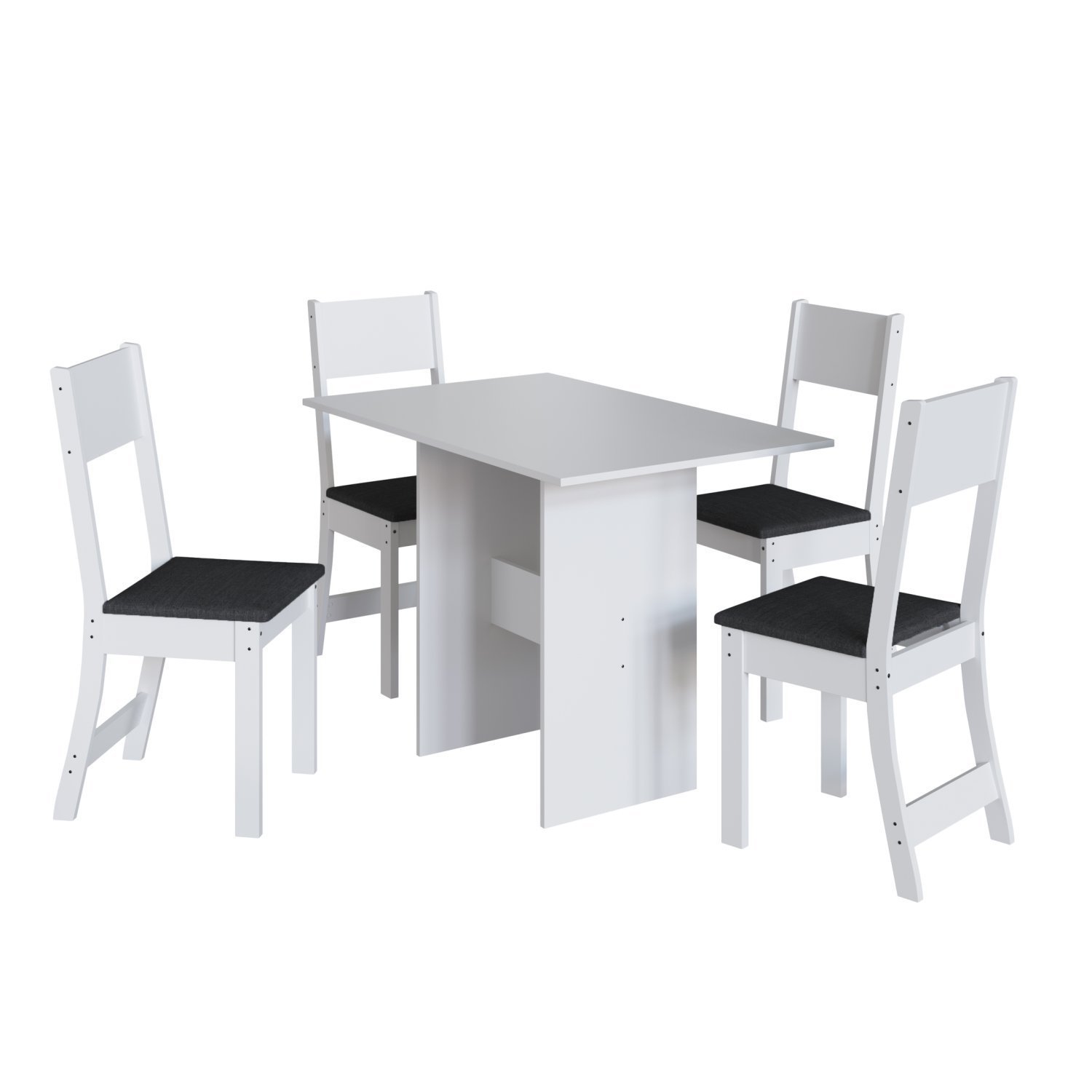 Conjunto Sala de Jantar 1 Mesa 4 Cadeiras Viena Indekes - 2