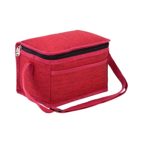 Bolsa Térmica Porta Marmita Lancheira Bebidas Fitness Unica:Vermelha