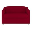 Ver imagem 7 de Kit Poltrona Tilla Recepção + Namoradeira Sala, Quarto Suede Cor:Vermelho