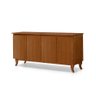 Aparador Buffet Monterrey Castanho 4 Portas Vintage Design Retrô - 5