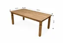 Ver imagem 3 de Mesa Corona 182x91cm Tampo Madeira Marrom/Cera Mel