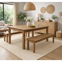 Ver imagem 1 de Mesa Corona 182x91cm Tampo Madeira Marrom/Cera Mel