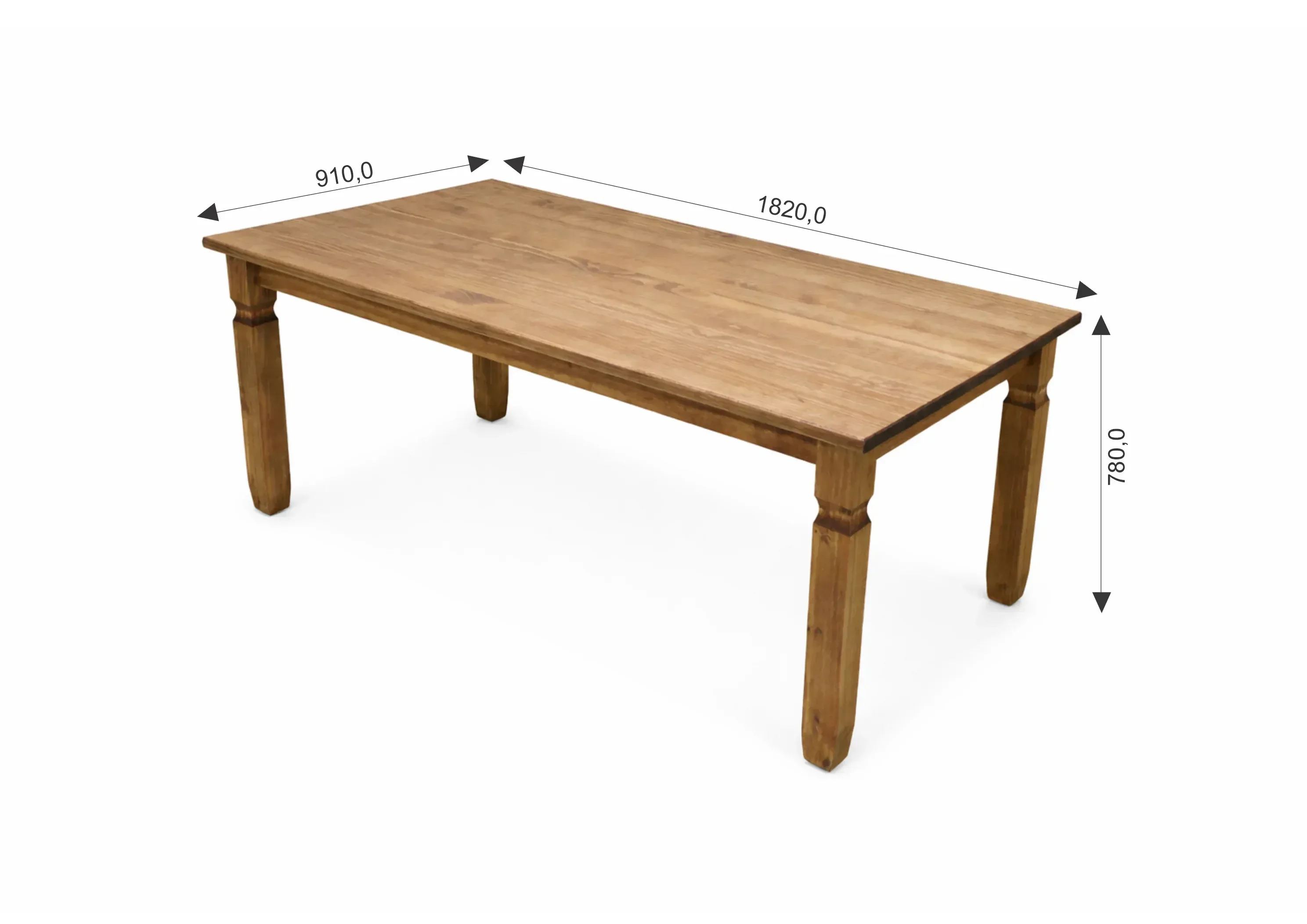 Ver imagem 3 de Mesa Corona 182x91cm Tampo Madeira