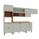 Ver imagem 3 de Cozinha Modulada Cristal 330cm Provençal Completa 100% Mdf Cor:verde Mint