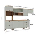 Ver imagem 4 de Cozinha Modulada Cristal 330cm Provençal Completa 100% Mdf Cor:verde Mint