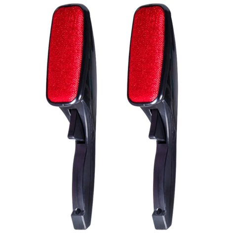 2 Escovas Tira Pelos Giratória Removedor de Fiapos Carpetes Sofás Mantas Preto Ordene