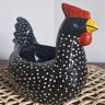 Porta Ovo Decorativo Organizador Galinha Angola Cerâmica - 5