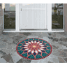 Mandala Indiana Piso Mosaico Vitral Árabe Cerâmico 300cm - 2