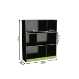 Kit 2 Peças com Escrivaninha Gamer 120cm e Estante 6 Nichos B28 - 5