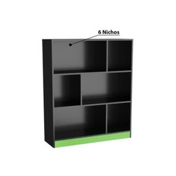 Kit 2 Peças com Escrivaninha Gamer 120cm e Estante 6 Nichos B28 - 6