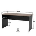 Ver imagem 3 de Conjunto Mesa de Escritório 1.60x60cm + Cadeira Ergonômica Reclinável Pistão Classe 4