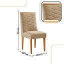 Ver imagem 3 de Mesa de Jantar Copper 120cm Tampo Mdf 4 Cadeiras Moderna Turim 07/naturalle/naturalle