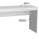 Ver imagem 2 de Conjunto 2 Peças com Escrivaninha e Estante Livreiro 6 Nichos 1 Porta B30 Branco
