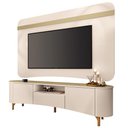 Ver imagem 1 de Painel Tv 80 Pol 200cm Arven e Rack Sala Yang Off White/champanhe H01 - Mpozenato