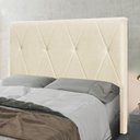 Ver imagem 1 de Cabeceira Casal 140cm Linho Aquilla Branco