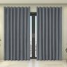 Cortina Blackout com Voil Liso 5.60 M X 2,70 M Varão Simples:cinza - 2