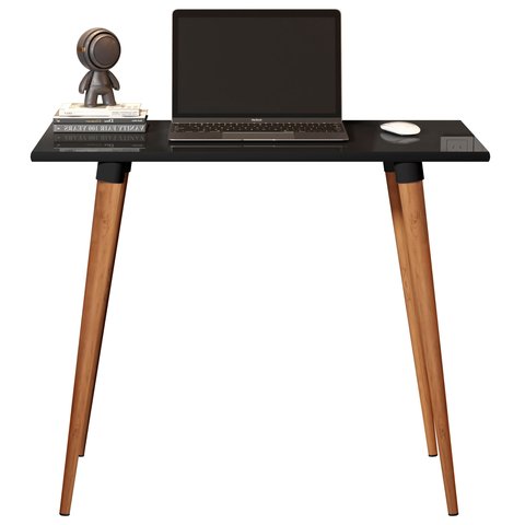 Escrivaninha Mesa de Notebook Retrô Classic- Preto